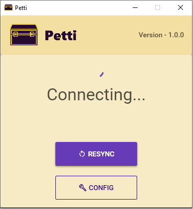 Petti - Windows Server Client (Connecting)